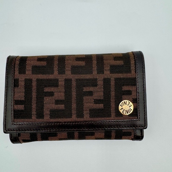 Fendi Black and Brown Logo Wallet | Very Good Condition - Picture 1 of 10